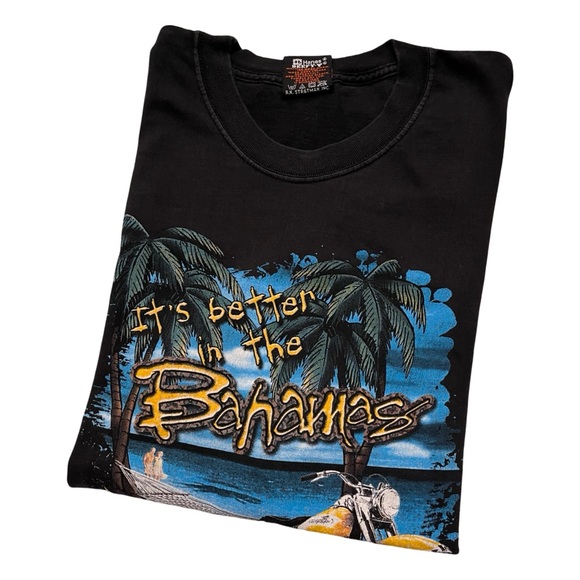 HARLEY DAVIDSON VINTAGE BAHAMAS GRAPHIC T-SHIRT - Picture 3 of 5